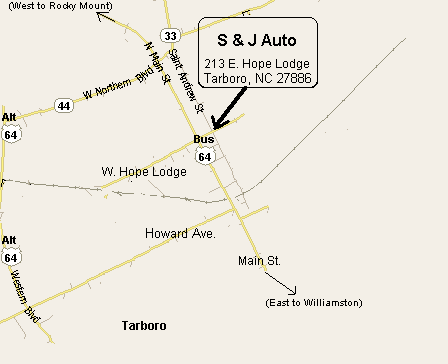 Tarboro Location Map